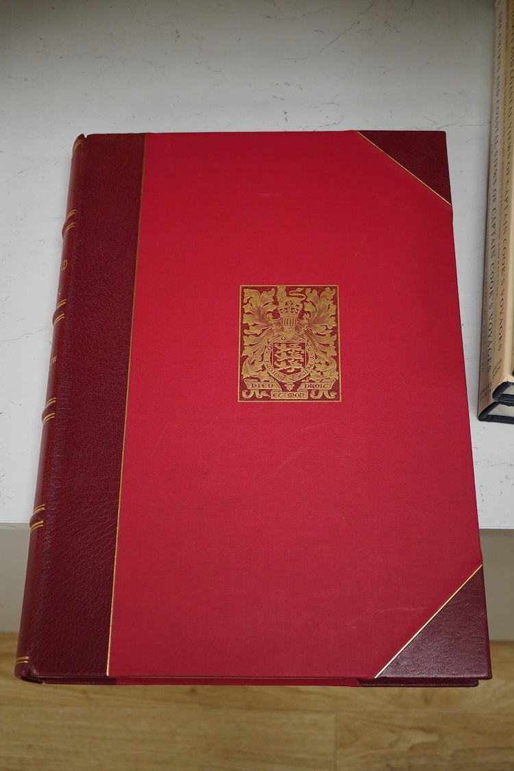 David, Andrew (editor) - The Charts & Coastal Views of Captain Cook's Voyages ... 3 vols. coloured portrait frontispieces and illus. throughout (some full page and coloured, vol. 3 with the folded chart)